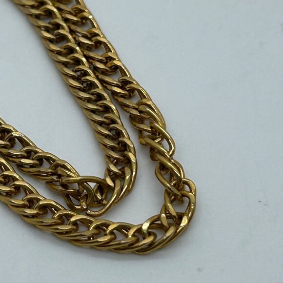 Monet Vintage Gold Tone Necklace With Textured  for Layering 54" Opera Length - Picture 6 of 14